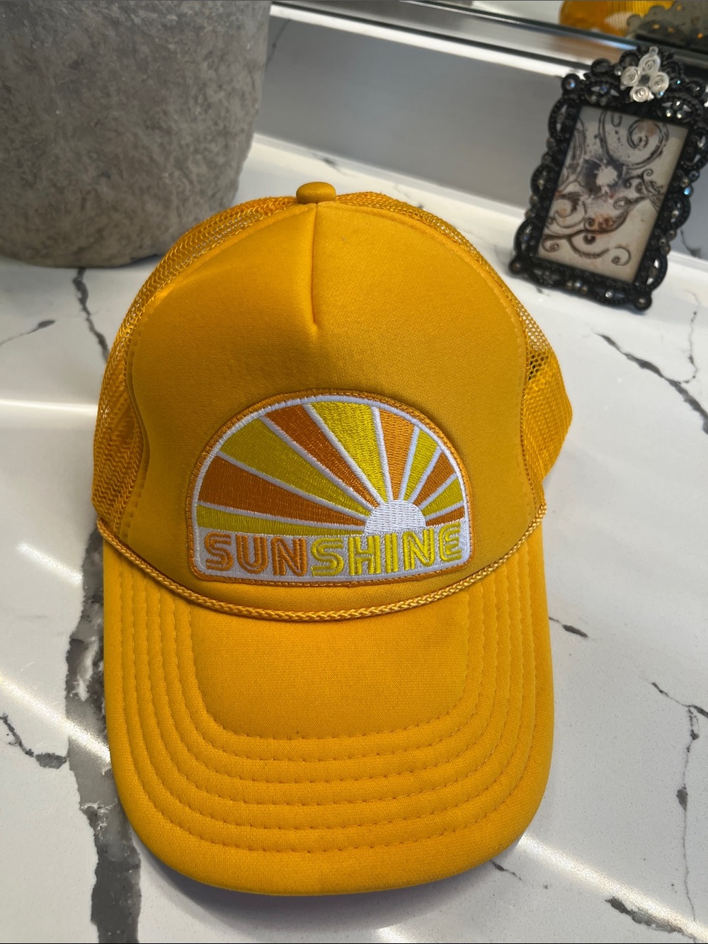 OTTO Sunshine Yellow Mesh Trucker Hat